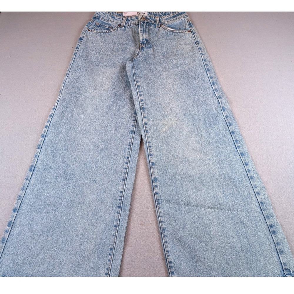 RSQ Womens Low Rise Wide Leg Jeans Light Wash Denim Size 26 Retro Streetwear